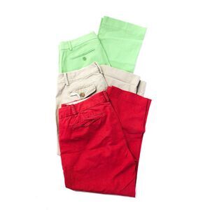 G1 Basic Goods Theory For Scoop Neck Chino Pants Beige Green Cotton Size 2 Lot 3